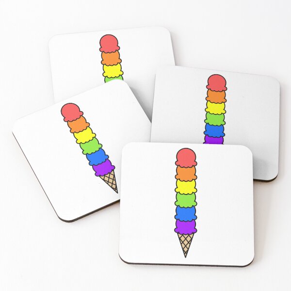 Item preview, Rainbow Ice Cream Cone designed and sold by DiscoCherryShop.
