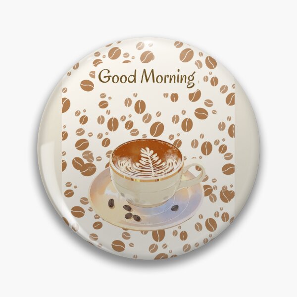 Item preview, Good Morning Coffee Latte Art Aesthetic Pattern designed and sold by Akira Design Store.