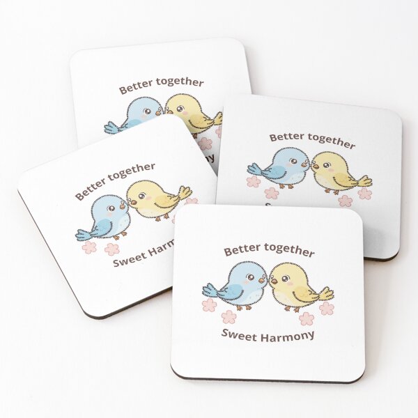 Item preview, Better Together Lovebirds Sweet Harmony Art designed and sold by AursaArt.