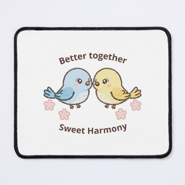 Item preview, Better Together Lovebirds Sweet Harmony Art designed and sold by AursaArt.