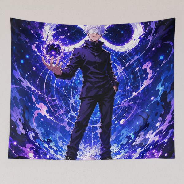 Item preview, Gojo Satoru Limitless Energy Anime Poster designed and sold by carftonn.