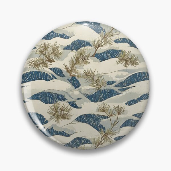 Item preview, Japanese Ocean Waves and Pine Branches Seamless Pattern Desk Mat designed and sold by FestivityFinds.