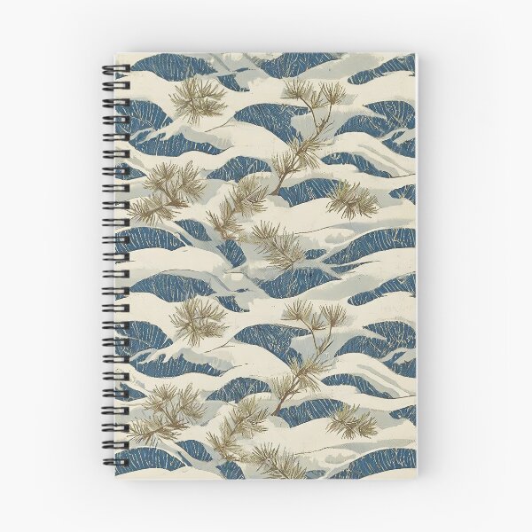 Item preview, Japanese Ocean Waves and Pine Branches Seamless Pattern Desk Mat designed and sold by FestivityFinds.