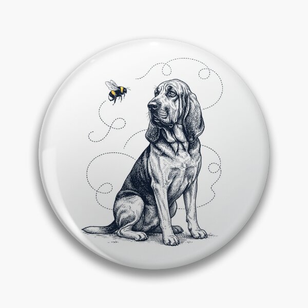 Artikelvorschau, Bluthund Hummel Honigbiene Hundeliebhaber entworfen und verkauft von Kimberley King Art King Art.