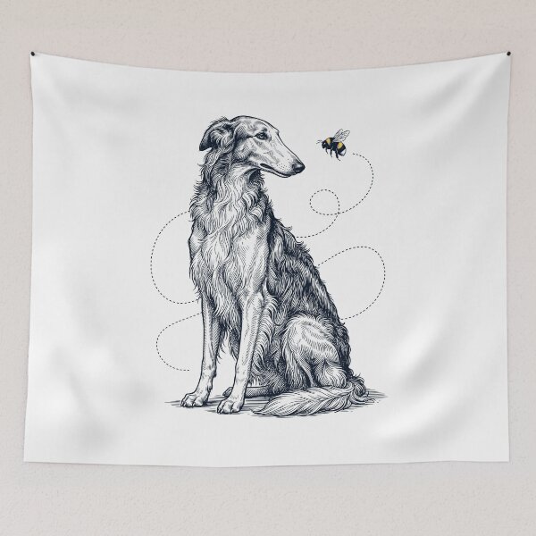 Item preview, Amante de los perros Borzoi Bumble Bee Honeybee designed and sold by Kimberley King Art  King Art.