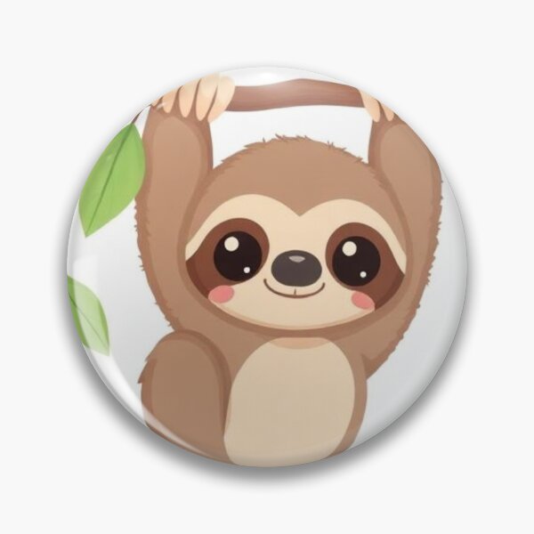 Item preview, Cute Baby Sloth Hanging Kawaii Cartoon Art designed and sold by Higherclothing.