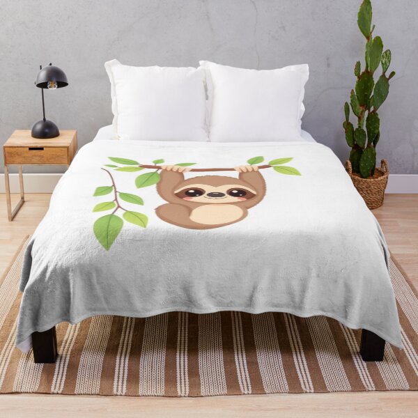 Item preview, Cute Baby Sloth Hanging Kawaii Cartoon Art designed and sold by Higherclothing.