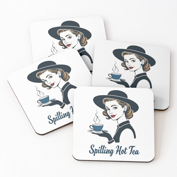 Item preview, Spilling Hot Tea Vintage Gossip Retro Pop Art Graphic designed and sold by BackwoodsFeral.