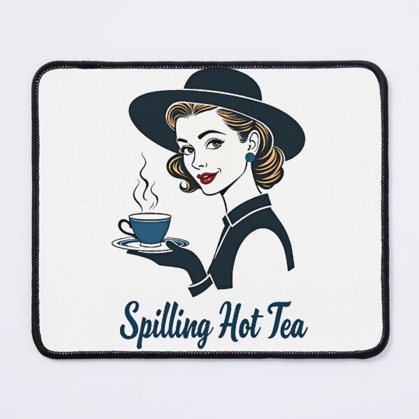 Item preview, Spilling Hot Tea Vintage Gossip Retro Pop Art Graphic designed and sold by BackwoodsFeral.