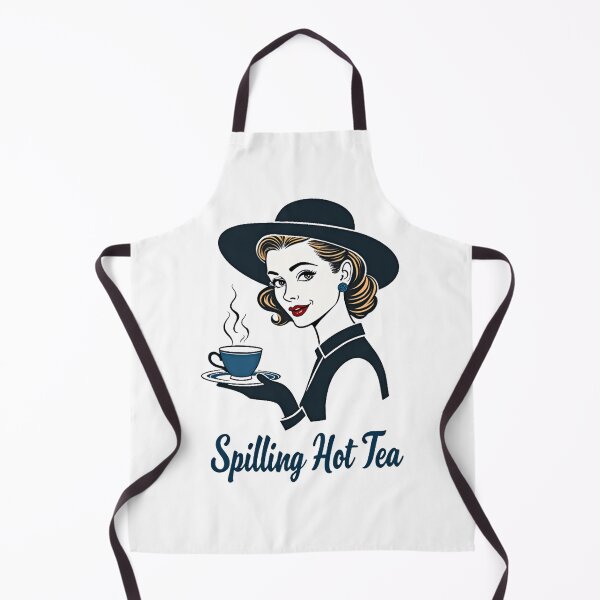 Item preview, Spilling Hot Tea Vintage Gossip Retro Pop Art Graphic designed and sold by BackwoodsFeral.