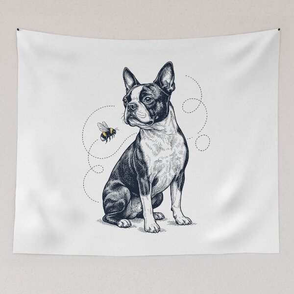 Item preview, Boston Terrier Bumble Bee Honeybee Dog Lover designed and sold by Kimberley King Art  King Art.