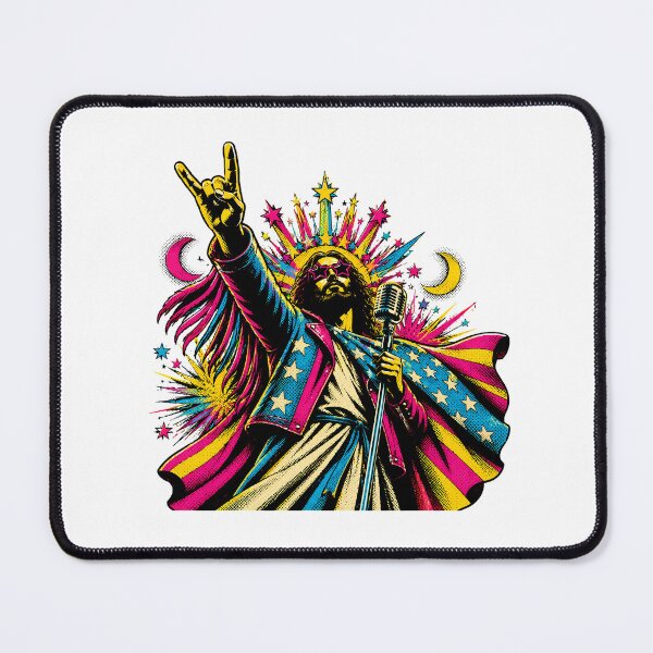 Item preview, Psychedelic Rock Jesus Halftone Pop Cartoon designed and sold by chattsuede.