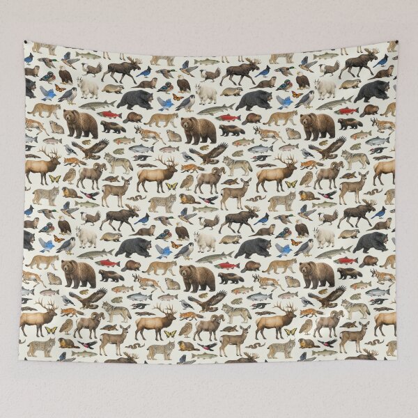 Item preview, Animals of Idaho Retro Style Identification Chart designed and sold by kakarikihill.