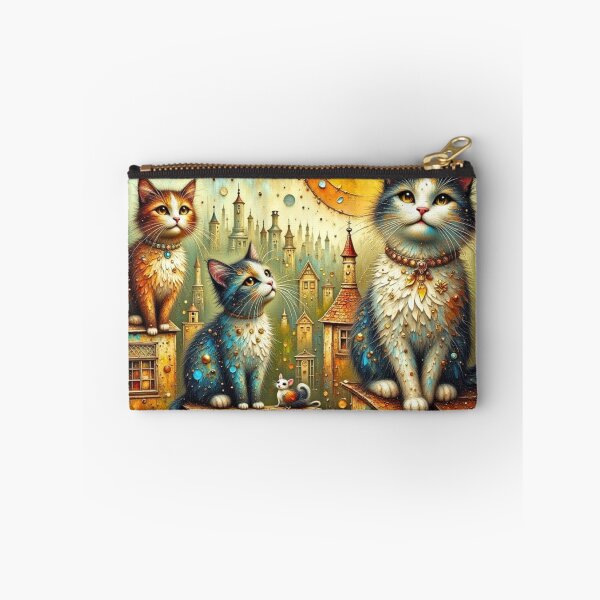 Item preview, Cats on a Roof Artwork || Playful Cat Design for Cat Lovers designed and sold by Beyond The Canvas.