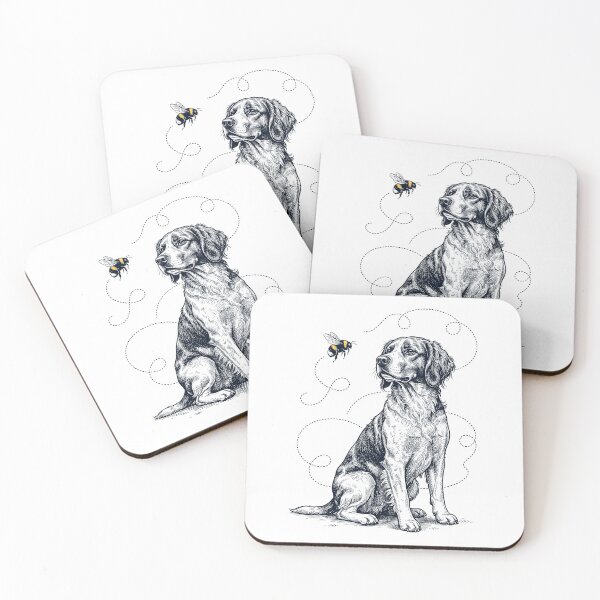 Aperçu de l'œuvre Brittany Bumble Bee Honeybee Dog Lover créée et vendue par Kimberley King Art King Art.