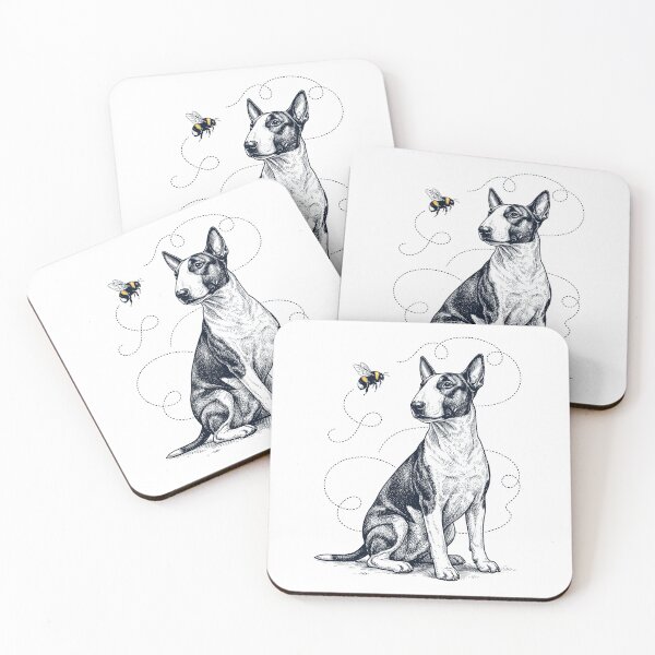 Item preview, Bull Terrier Bumble Bee Honeybee Dog Lover designed and sold by Kimberley King Art  King Art.