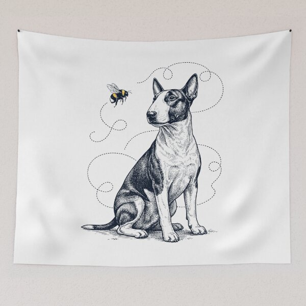 Item preview, Bull Terrier Bumble Bee Honeybee Dog Lover designed and sold by Kimberley King Art  King Art.