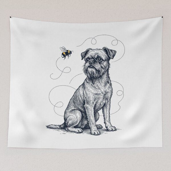Item preview, Brussels Griffon Bumble Bee Honeybee Dog Lover designed and sold by Kimberley King Art  King Art.