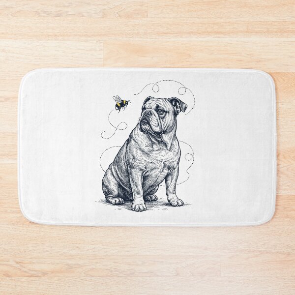 Item preview, Bulldog Bumble Bee Honeybee Dog Lover designed and sold by Kimberley King Art  King Art.
