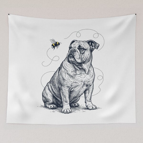 Item preview, Bulldog Bumble Bee Honeybee Dog Lover designed and sold by Kimberley King Art  King Art.