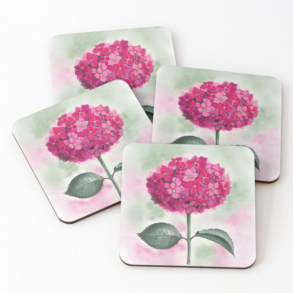Item preview, Pink Hydrangea Watercolour – Soft Floral Botanical Art | The Loving Flower designed and sold by LeafandHaven.