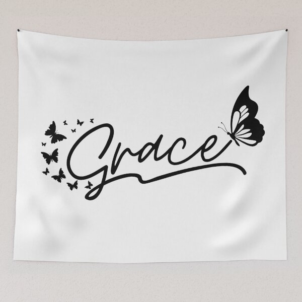 Item preview, Grace – Minimalist Christian Faith Typography - Black Design designed and sold by MoriaStore.