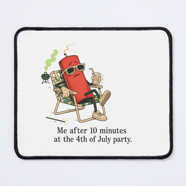 Item preview, 4th Of July Introvert Firecracker Slumped Cartoon designed and sold by chattsuede.