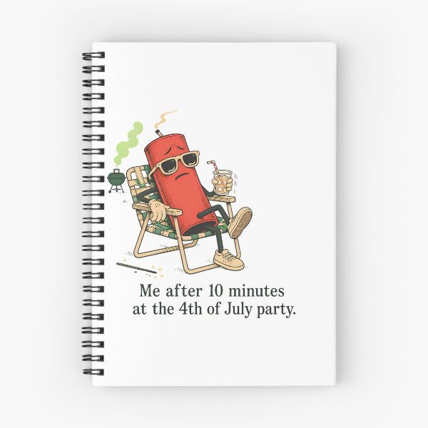 Item preview, 4th Of July Introvert Firecracker Slumped Cartoon designed and sold by chattsuede.