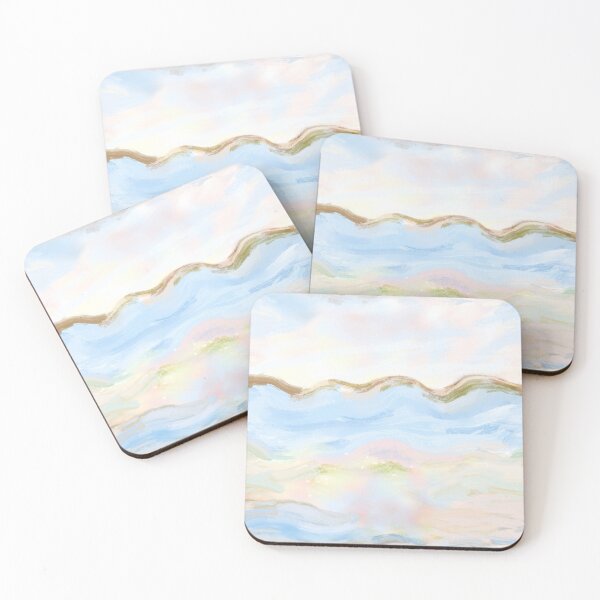 Item preview, Pastel Watercolor Waves Abstract Dreamy Storybook Pattern designed and sold by RM-Journey.