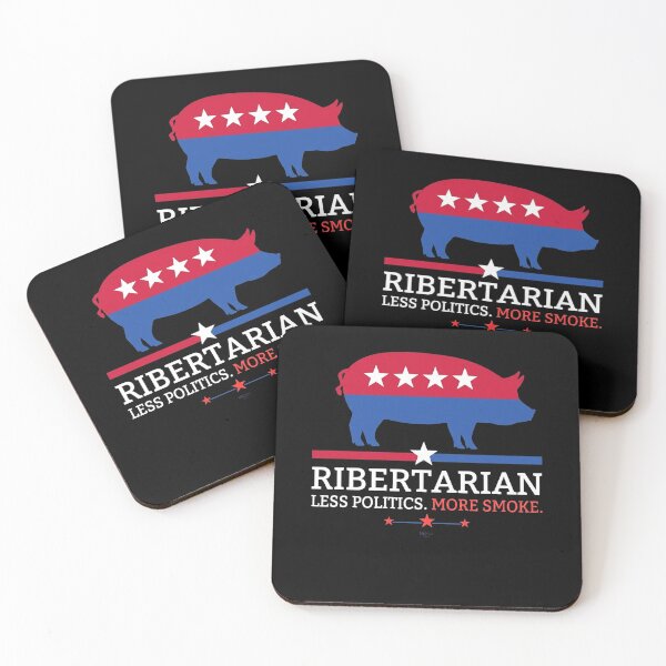 Item preview, Liberal Pig RIBERTARIAN Less Politics More Smoke Funny BBQ Design designed and sold by msaloyach.