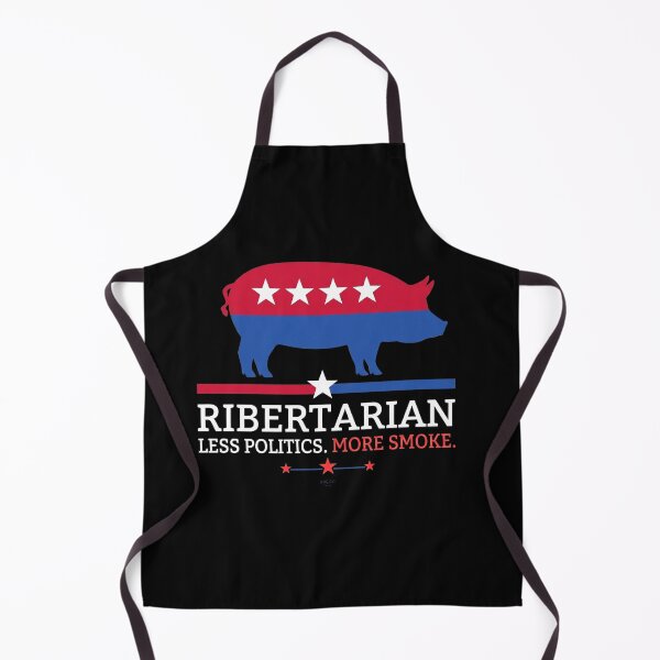 Item preview, Liberal Pig RIBERTARIAN Less Politics More Smoke Funny BBQ Design designed and sold by msaloyach.