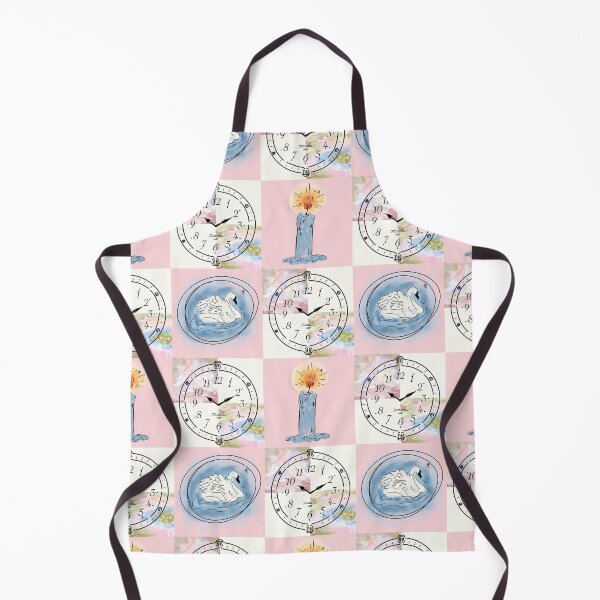 Item preview, Vintage Clock and Swan Whimsical Pastel Grid Pattern designed and sold by RM-Journey.