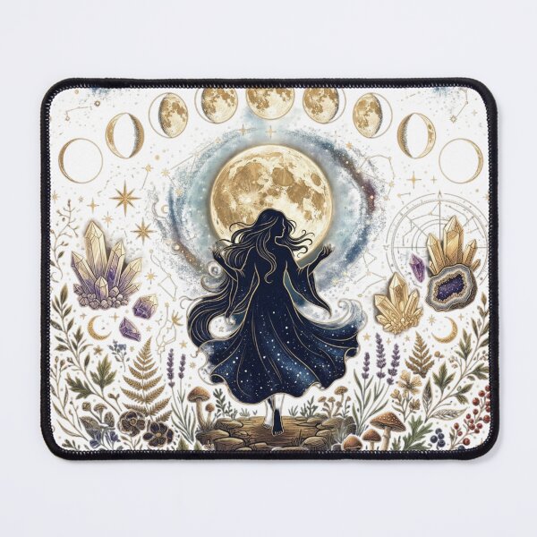 Item preview, Moon Phase Witch Art Print — Celestial Mystical Wall Decor designed and sold by Seifinty .
