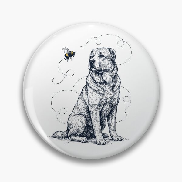 Item preview, Central Asian Shepherd Dog Bumble Bee Honeybee Dog Lover designed and sold by Kimberley King Art  King Art.