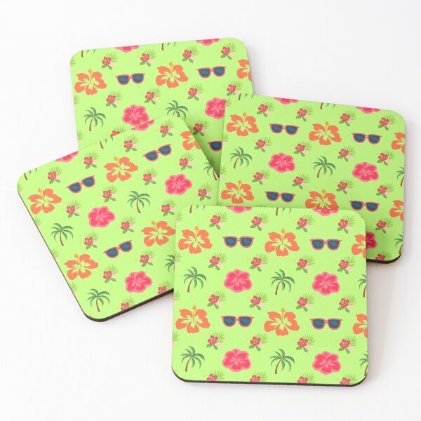 Item preview, Tropical Hibiscus Hawaiian Floral Pattern Palm Tree Sunglasses Beach Tote Bag designed and sold by FestivityFinds.