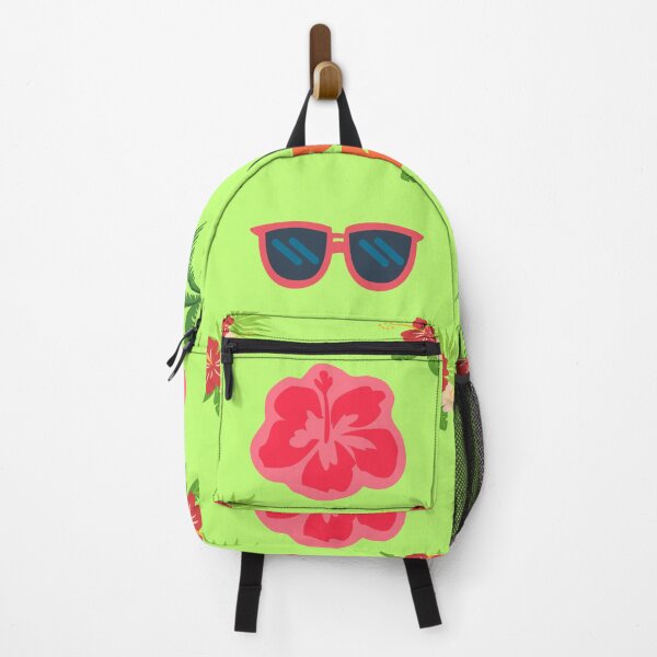 Item preview, Tropical Hibiscus Hawaiian Floral Pattern Palm Tree Sunglasses Beach Tote Bag designed and sold by FestivityFinds.
