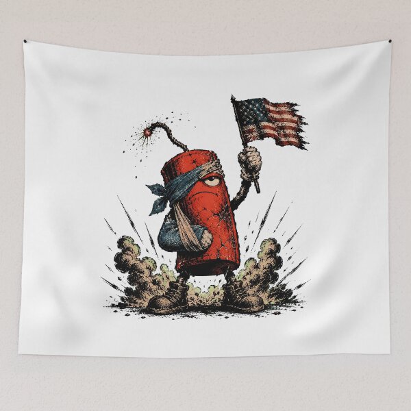 Item preview, Patriotic Dynamite 4th of July Wounded Cartoon designed and sold by chattsuede.