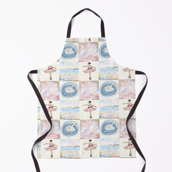 Item preview, Coquette Ballerina and Swan Pastel Grid Seamless Pattern designed and sold by RM-Journey.