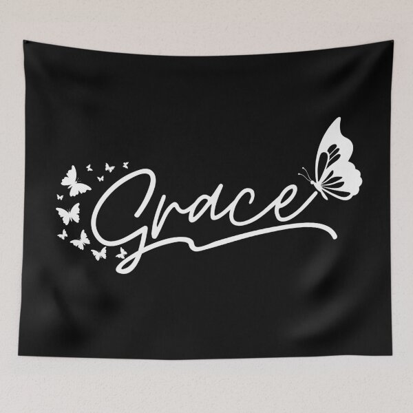 Item preview, Grace – Minimalist Christian Faith Typography - White Design designed and sold by MoriaStore.
