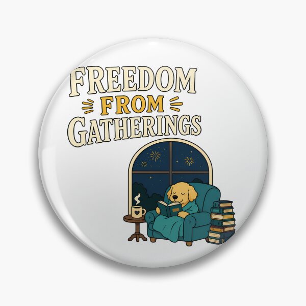 Item preview, Freedom From Gatherings Cozy Golden Retriever Reading designed and sold by chattsuede.