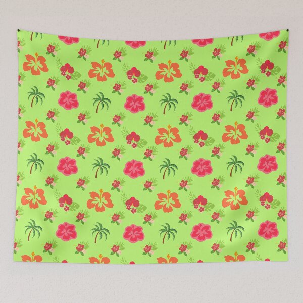 Item preview, Tropical Hibiscus Hawaiian Floral Pattern Summer Beach Vacation A-Line Dress designed and sold by FestivityFinds.