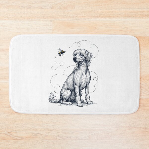 Aperçu de l'œuvre Chien chinois à crête, abeille, abeille à miel, amoureux des chiens créée et vendue par Kimberley King Art King Art.