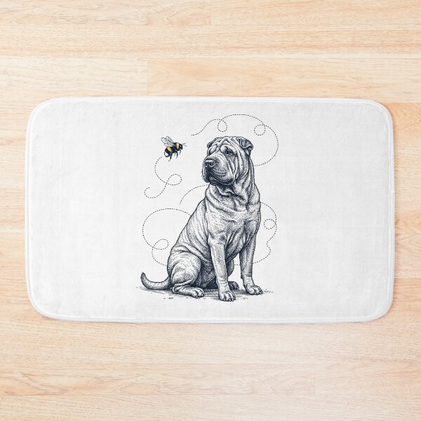 Item preview, Chinese Shar Pei Bumble Bee Honeybee Dog Lover designed and sold by Kimberley King Art  King Art.