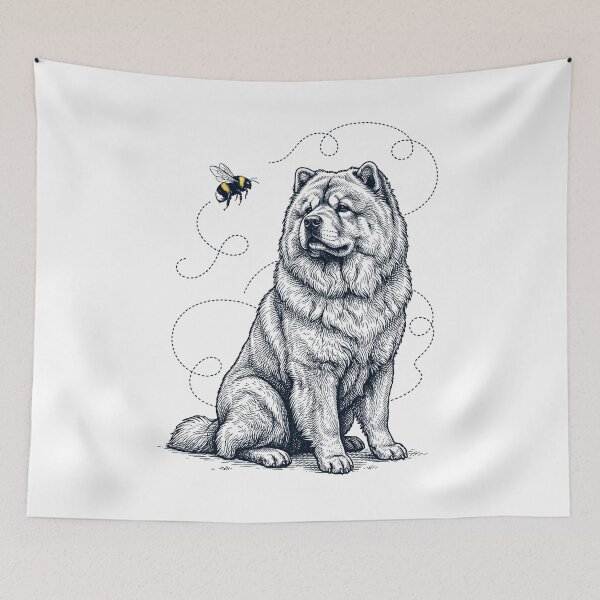 Item preview, Chow Chow Bumble Bee Honeybee Dog Lover designed and sold by Kimberley King Art  King Art.