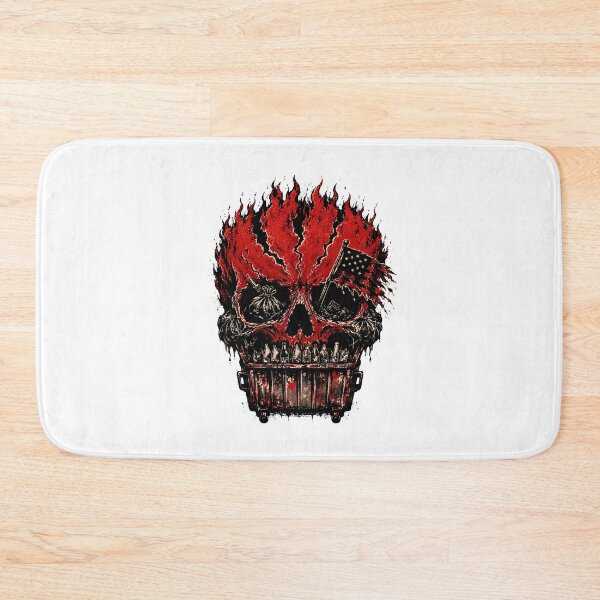 Item preview, American Dumpster Fire Satire Flaming Skull Dark Humor designed and sold by chattsuede.