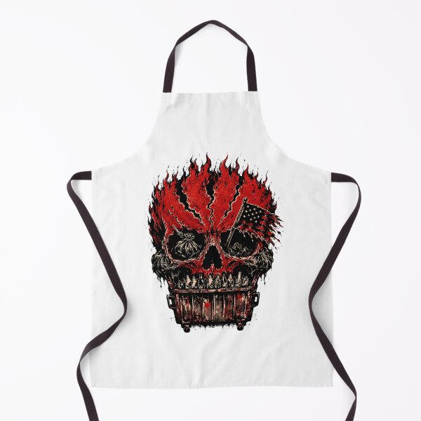 Item preview, American Dumpster Fire Satire Flaming Skull Dark Humor designed and sold by chattsuede.