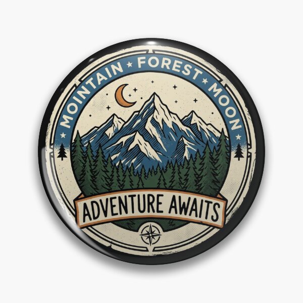 Aperçu de l'œuvre Badge Aventure en montagne créée et vendue par Stickersdevelop.