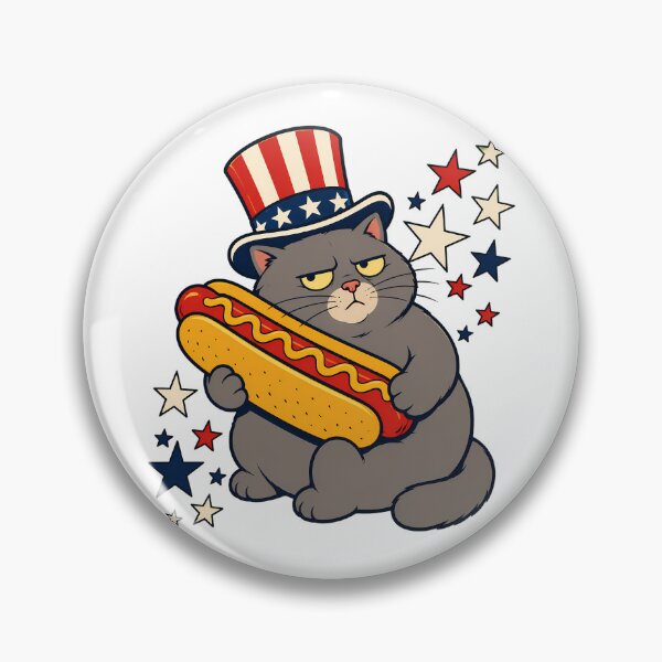 Artikelvorschau, Grumpy Patriot Kitty Sarcasty July Fourth Catline entworfen und verkauft von chattsuede.
