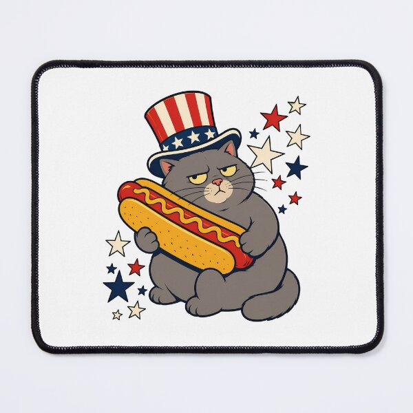 Item preview, Grumpy Patriot Kitty Sarcastic July Fourth Feline designed and sold by chattsuede.