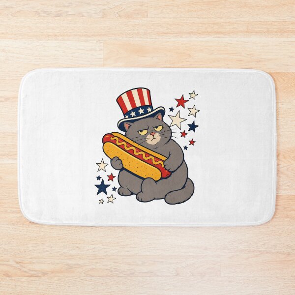 Item preview, Grumpy Patriot Kitty Sarcastic July Fourth Feline designed and sold by chattsuede.